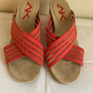 Ann Klein tomato red espadrille sandals
